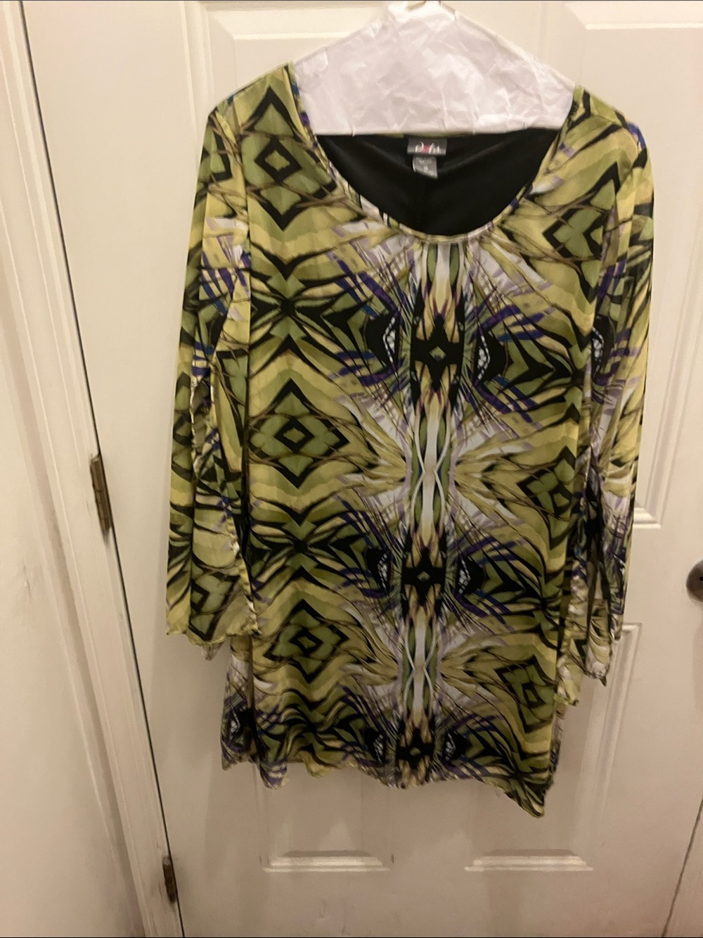 Womens Multicolor dress green and black 3X